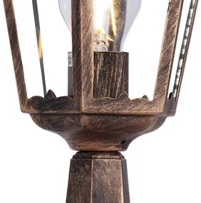 Czarno-złota niska lampa do ogrodu retro - S352 S4-B31