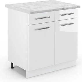 Szafka dolna do kuchni biały wysoki połysk 80x60x82 fame-line