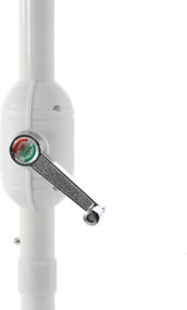 Półokrągły balkonowy parasol 2,7 m terakotowy z korbką