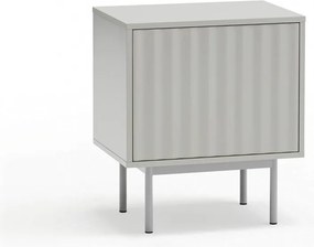 Jasnoszara szafka nocna z matowym wykończeniem Sierra – Teulat