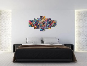 Obraz - Kolorowe graffiti (125x70 cm)