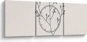 Obraz - Kwiat łąkowy N⁰3 (z zegarem) (90x30 cm)