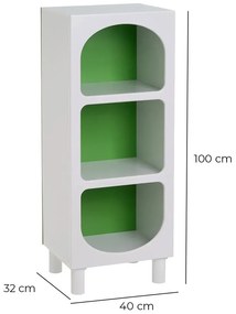 Biało-zielony regał 40x100 cm – Casa Selección