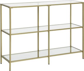 Złota wąska konsola w stylu glamour T2-P79