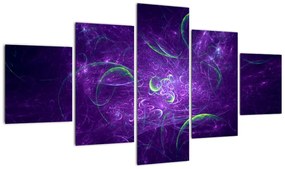 Obraz - fioletowa abstrakcja (125x70 cm)