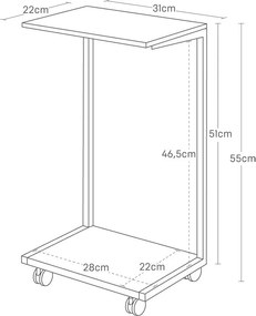 Metalowy stolik 22x31 cm Tower – YAMAZAKI
