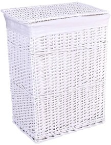 Wiklinowy Kosz Biały Na Pranie 72L G6-L00