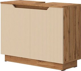 Szafka pod umywalkę dąb/kaszmir w paski 79.6x32x62.1 lotta