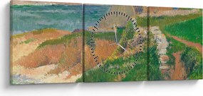 Obraz - Henri Moret, The Island of Raguenez, Brittany, reprodukcje (z zegarem) (90x30 cm)