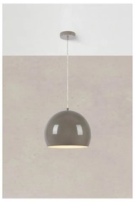 Szarobeżowa lampa wisząca z metalowym kloszem ø 28 cm Pop – Markslöjd