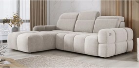 Narożnik MATEO S Wolnostojący Lewostronny Tkanina Memphis 01 kolor Beżowy WERSAL