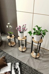 Stojak na kwiaty Flower Desk Round – dąb