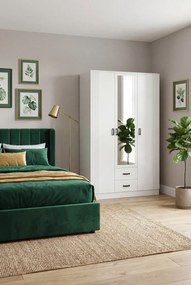 Biała skandynawska szafa trzydrzwiowa M5-C76