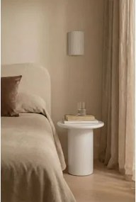 Okrągła Szafka Nocna Ø45 Cm Z Cementu Namara Biała - Sklum