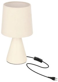 Kremowa lampa stołowa z tekstylnym kloszem (wysokość 14,5 cm) Satti – Candellux Lighting