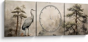 Obraz - Krajobraz z kreskówki (z zegarem) (90x30 cm)