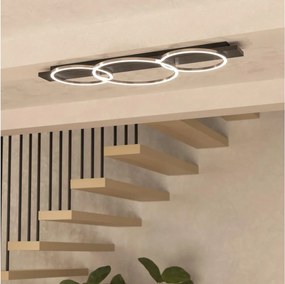 Eglo 33488 - Lampa sufitowa LED BOYAL 2xLED/12W/230V + LED/12W czarna