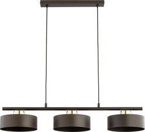 Lampa wisząca na lince SELIA 3xE27/15W/230V brązowa