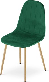 Krzesło do jadalni PADVA VELVET, zielone
