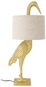 Lampa stołowa w kolorze złota z tekstylnym kloszem (wys. 73 cm) Heron – Bloomingville