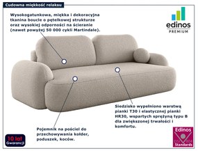 Beżowa sofa z pojemnikiem i funkcją spania C7-A53