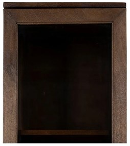 Brązowa witryna z litego drewna mango 40x180x40 cm Ravi – Ixia