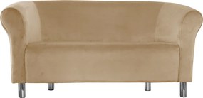Sofa Milo tkanina Welur wygodna sofa tapicerowana do salonu i poczekalni : Kolor nogi - Chrom, Kolor tkaniny - VELVET - MG06, Typ tkaniny - Velvet, Wysokość nogi - 15 cm