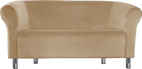 Sofa Milo tkanina Welur : Kolor nogi - Chrom, Kolor tkaniny - VELVET - MG06, Typ tkaniny - Velvet, Wysokość nogi - 15 cm