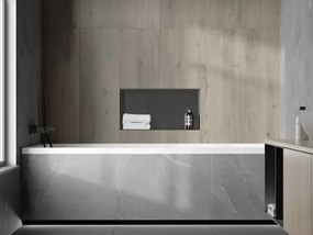 Mexen X-Wall-NR półka wnękowa bez kołnierza 60 x 30 cm, gun gray szczotkowany - 19E1603010