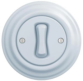 Kliklap - Retro jednobiegunowy wyłącznik z ramką nr 1, niebieski