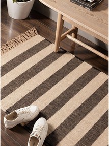 Czarny/kremowy chodnik z juty dwustronny/tkany ręcznie 80x200 cm Playa – Hanse Home