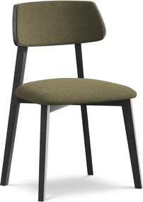 Zielone krzesło z litego drewna Niu – Makamii