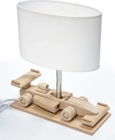 Biała lampka nocna dla dzieci wyścigówka - S191 M3-R21