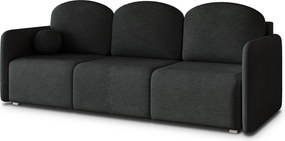 Masseno Sofa SUVI III z funkcją spania i pojemnikiem na pościel, Rozkładana sofa - Czarny, NEVE 100