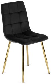 Czarne nowoczesne krzesło welurowe H3-D08