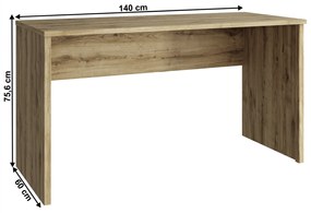 Biurko DORSI 140, dąb Navarra