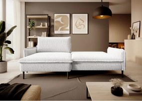 Narożnik GLOSSY z funkcją spania Lewostronny zestaw z poduszkami wolnostojący tkanina BUBBLE 01 WERSAL