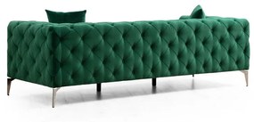 Ciemnozielona aksamitna sofa 237 cm Como – Artie