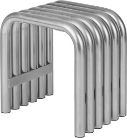 Metalowe krzesło ogrodowe w kolorze srebra Nokk – noo.ma