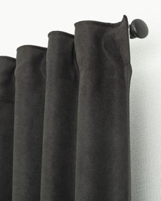 Zasłona BASIC na taśmie marszczącej 140x260cm czarny 1 szt.
