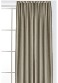Beżowa aksamitna zasłona częściowo zaciemniająca (dimout) 265x300 cm Velto – Filumi