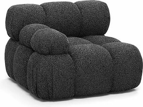 Moduł boczny do systemu modułowego, tkanina bukla Abriamo, Grafitowy, Lewy, Selia