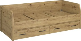 Młodzieżowe Łóżko Z Szufladami 90X200 Dąb Artisan W4-R44