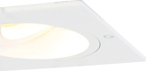 Zestaw 6 kwadratowych reflektorów wpuszczanych, obrotowych i uchylnych, biały - Chuck