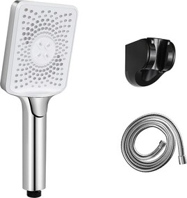 NETTLIFE Prysznic ręczny oszczędzający wodę z niklu z 3 kwadratowymi natryskami