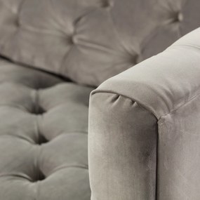 Sofa Velvet Elite grey 3-os.