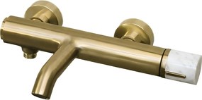 Manopola mieszacz wannowo-prysznicowy mechaniczny marmur szczotkowany miedzią - Essebagno