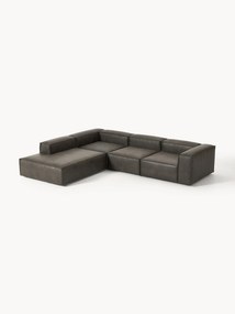 Narożna sofa modułowa XL ze skóry z recyklingu Lennon