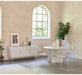 Jasnoszary okrągły stół ø 110 cm Palma – Unique Furniture
