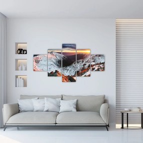 Obraz - Zimowa panorama górska (125x70 cm)